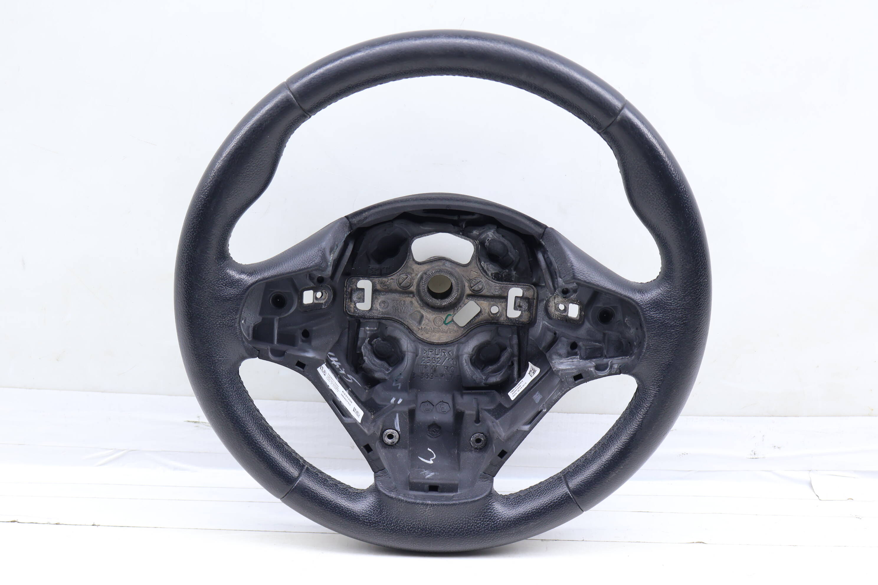 3-Spoke Leather Sport Steering Wheel 32306863343