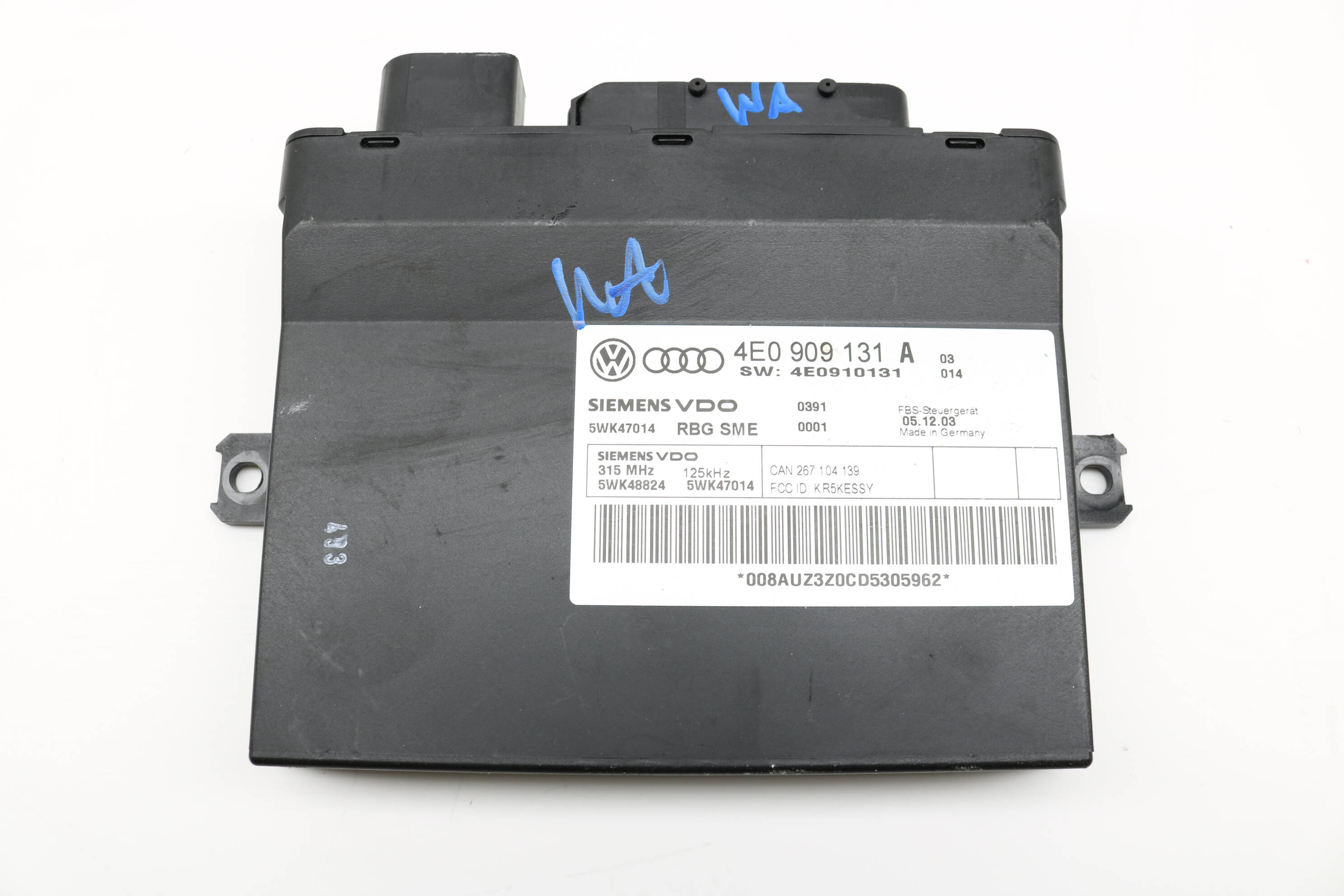 専用ページY38A KEYLESS ENTRY / START AUTHORIZATION / KESSY MODULE - AUDI A8 S8