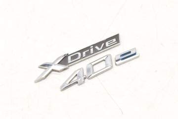 Door Emblem / Badge (Xdrive 40E) 51147358545