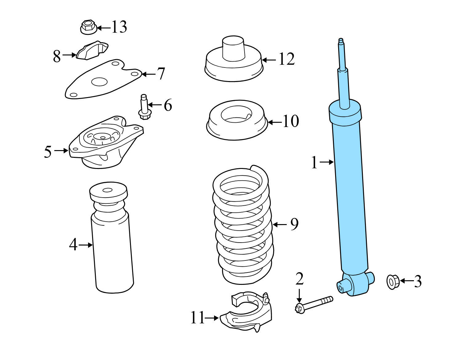 BMW Front Right Spindle Knuckle W/ Wheel Bearing 31216792286 