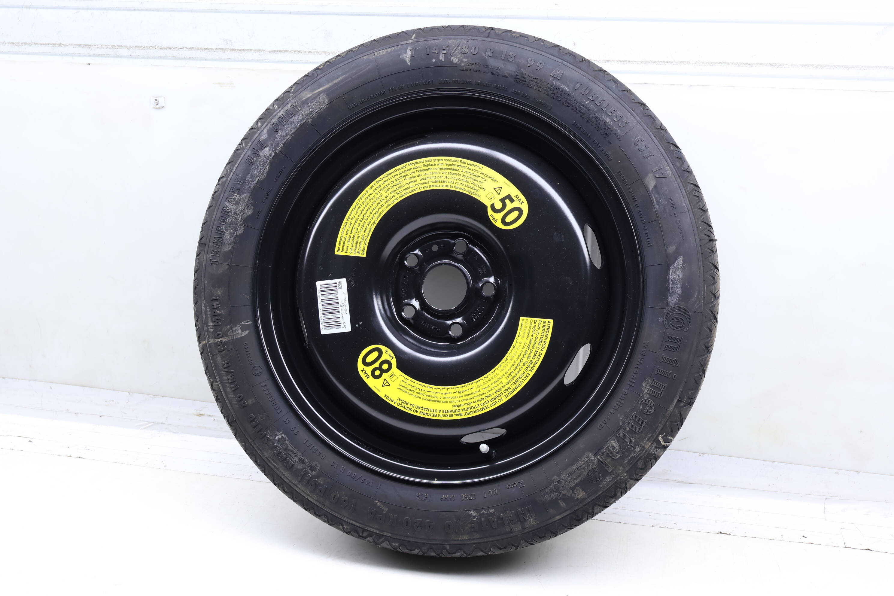 18" Inch Compact Spare Tire Donut / Wheel / Rim 5N0601027E