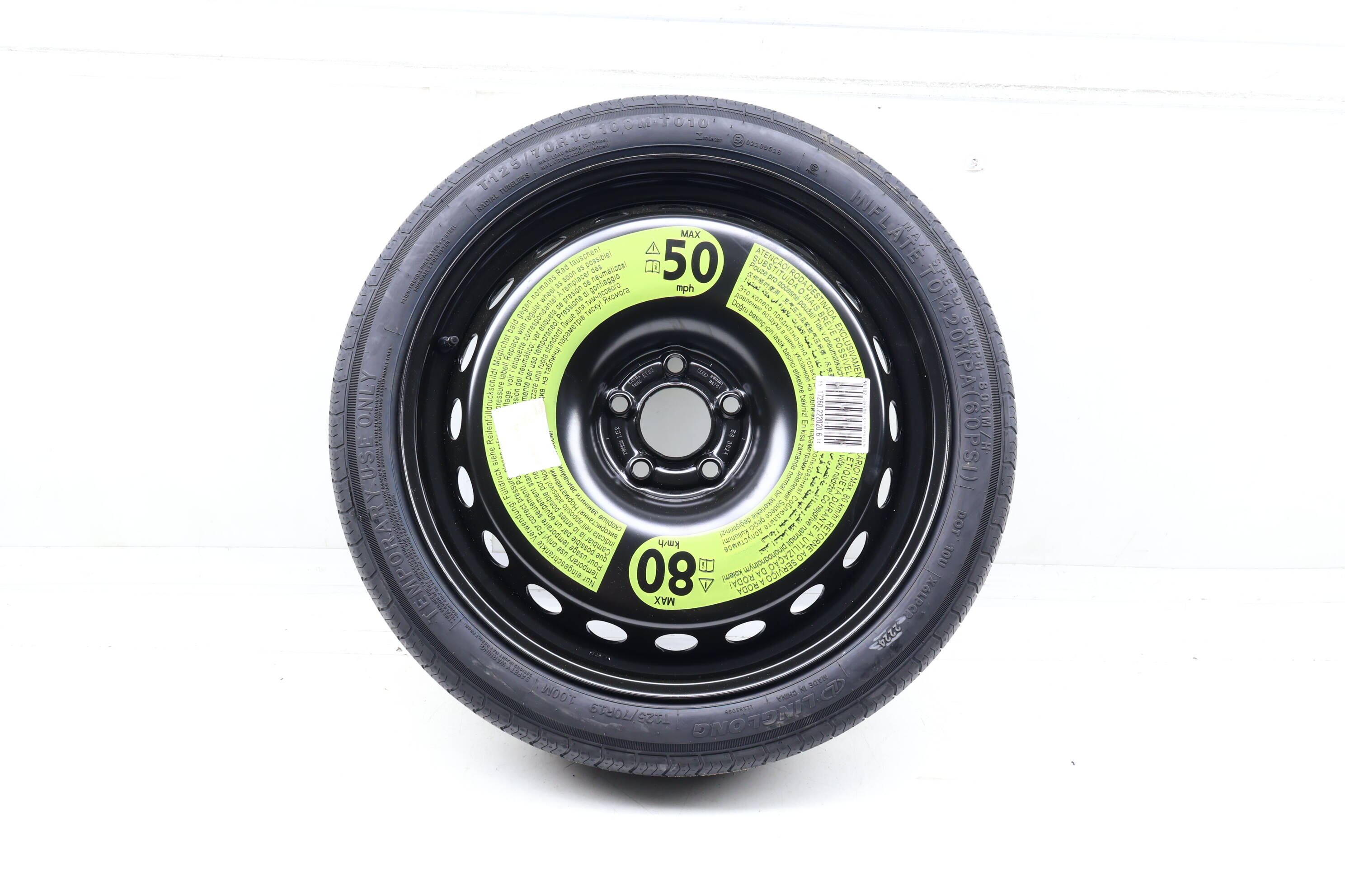 19" Inch Compact Spare Tire Donut / Wheel / Rim 8W0601027C