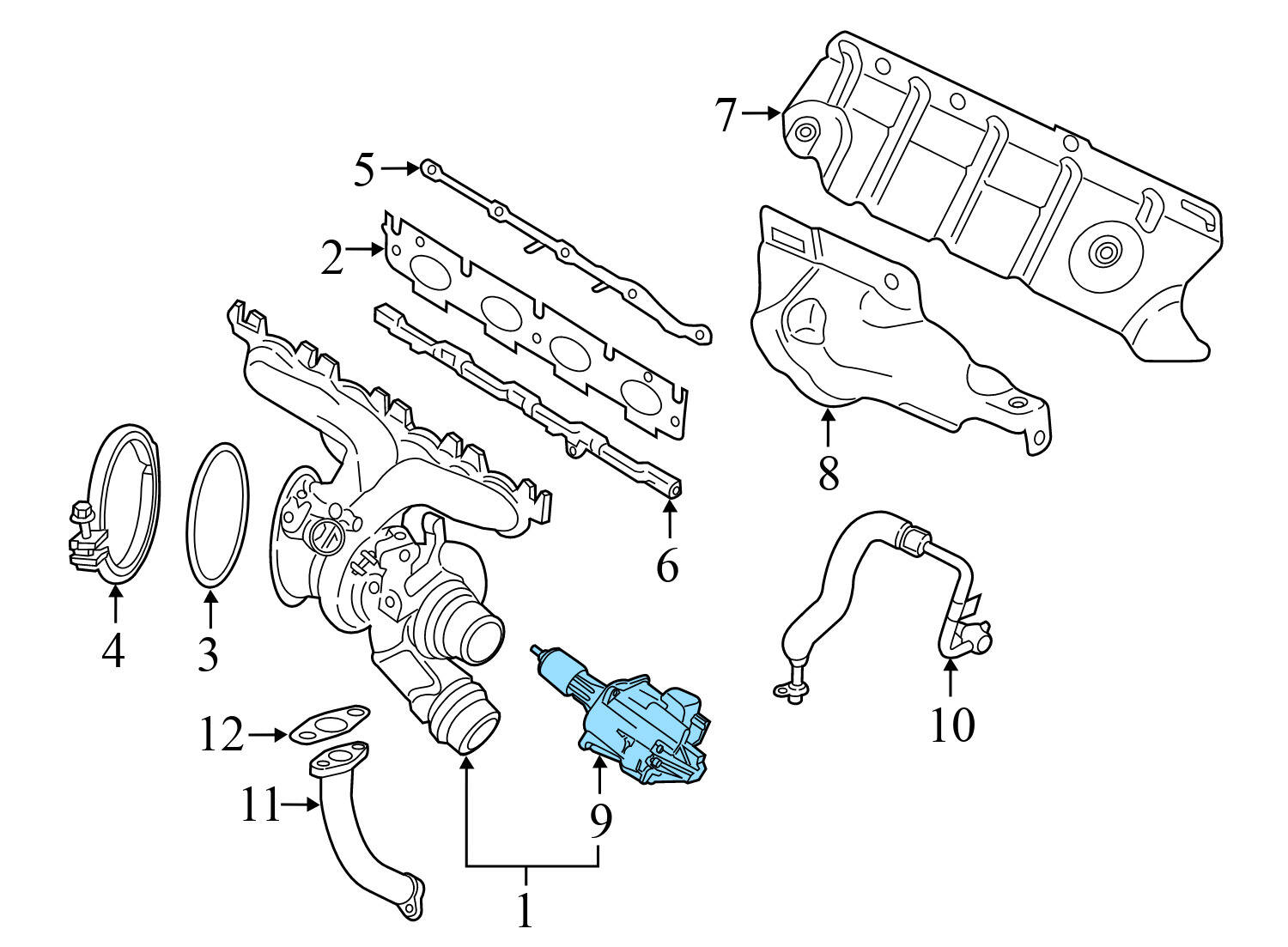 BMW Turbo / Turbocharger Wastegate Actuator 11658660987