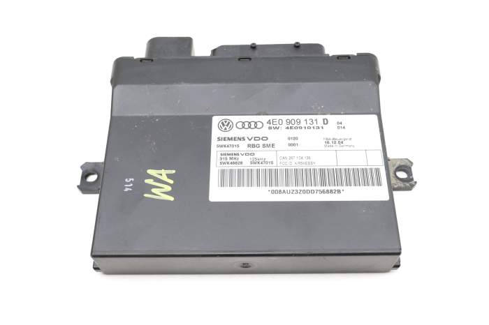 Theft / Start / Keyless Entry Computer / Kessy 4E0909131D main product photo
