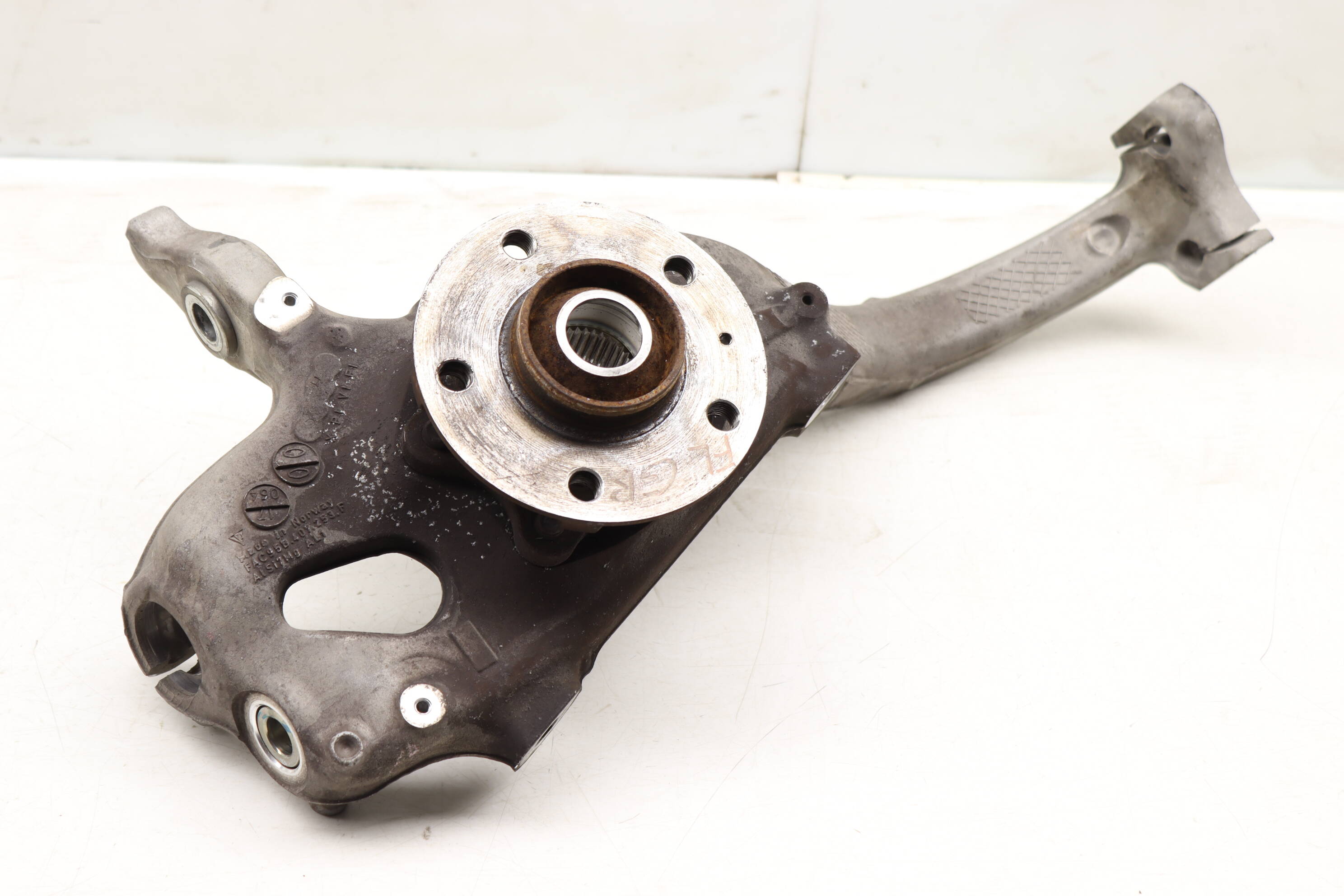 Porsche Front Left Spindle Knuckle W/ Wheel Bearing 95B407253F