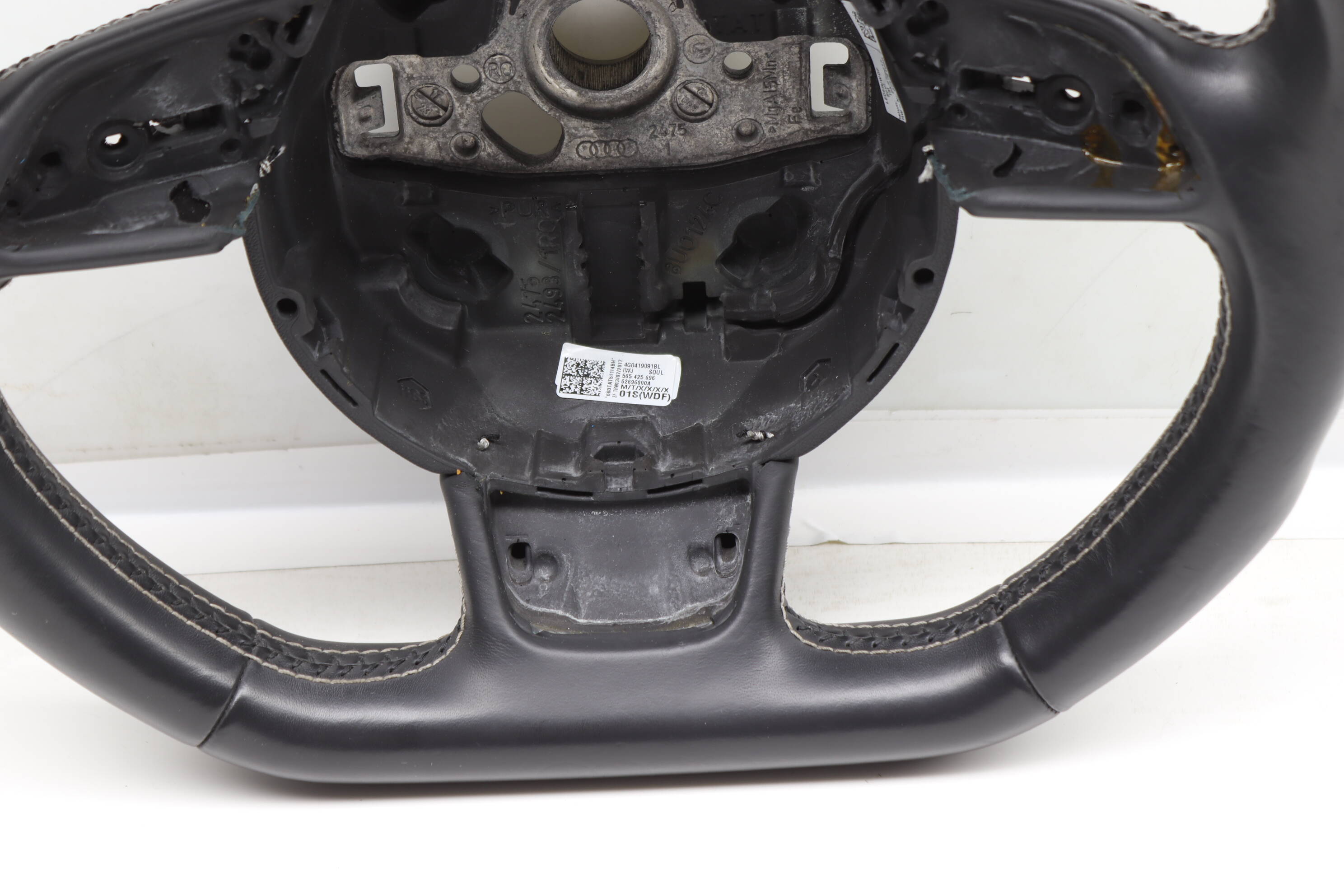 Audi 3-Spoke Sport Steering Wheel (Leather) 4G0419091BL 