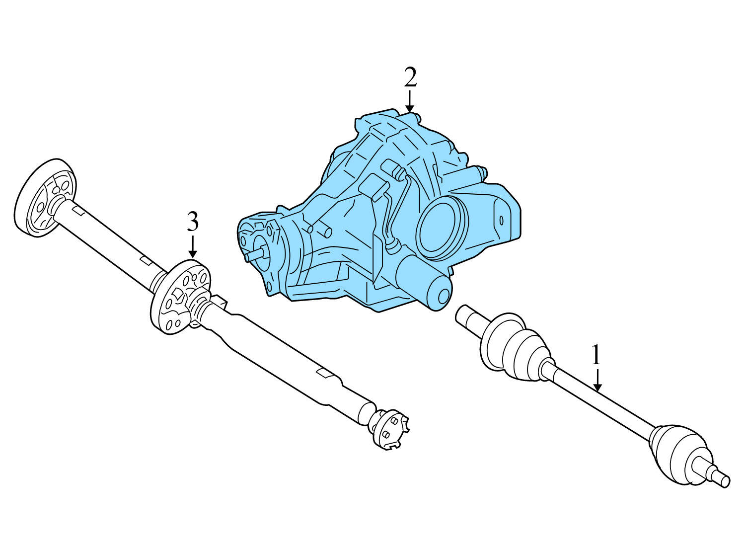 Mercedes-Benz Rear Axle Differential / Diff 1643500314