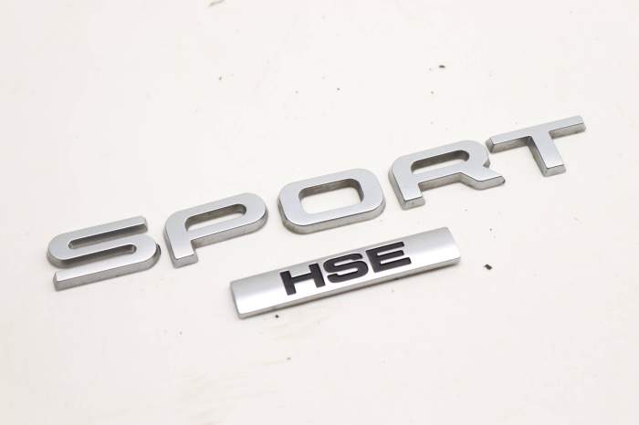 Trunk Hatch Emblem / Badge (Sport Hse) LR091930 main product photo