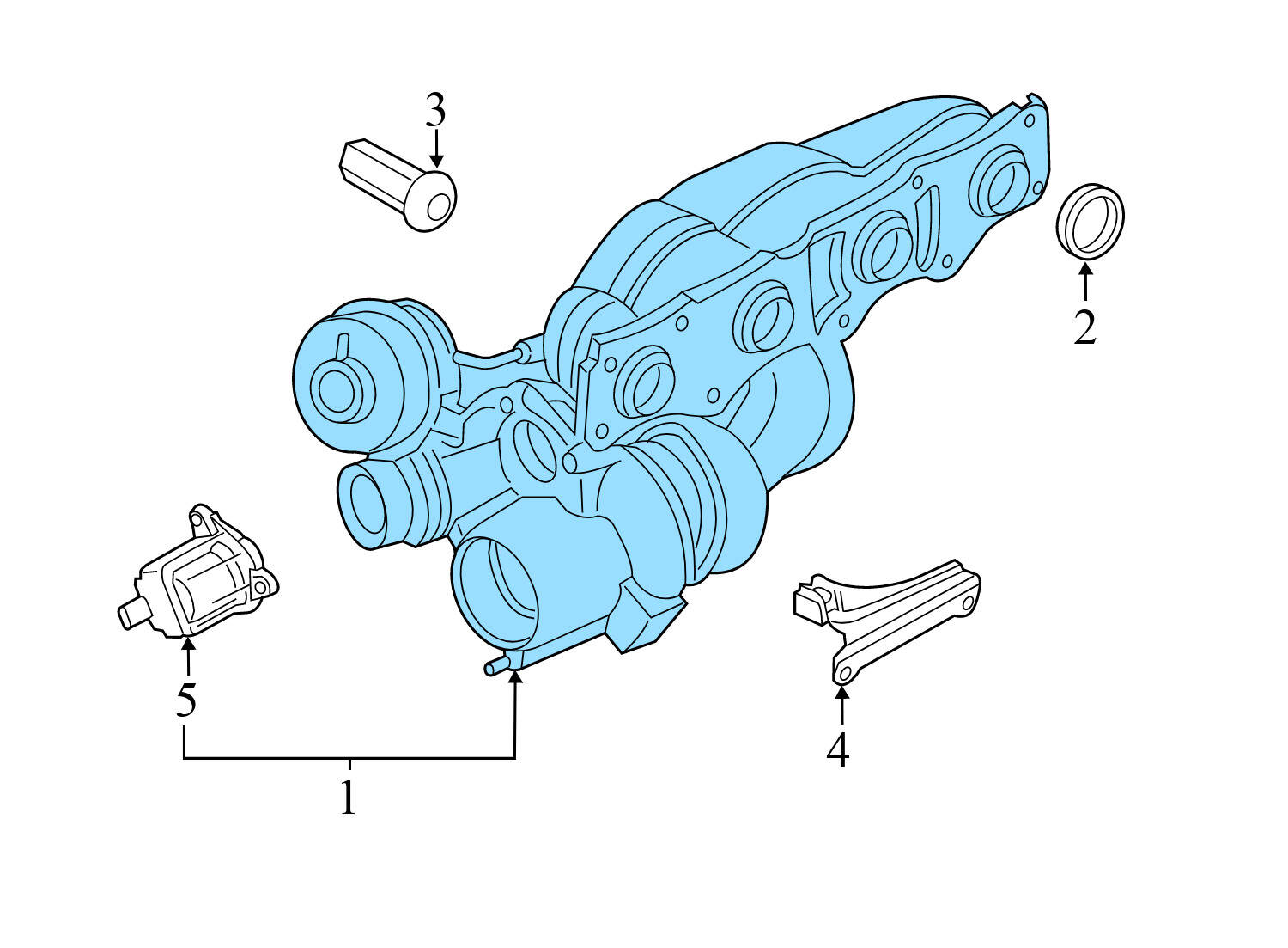 BMW Front Right Strut Shock / Spring Assembly 31316796316