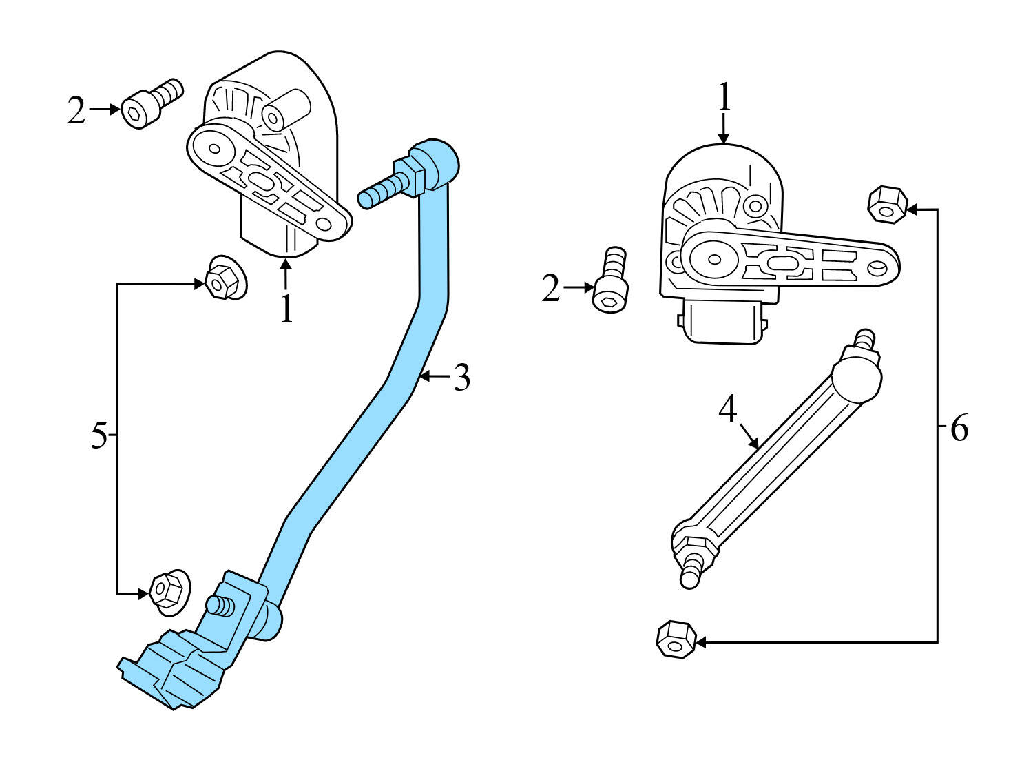 BMW Front Left Headlight Leveling Sensor (X3, X4) 37146787167