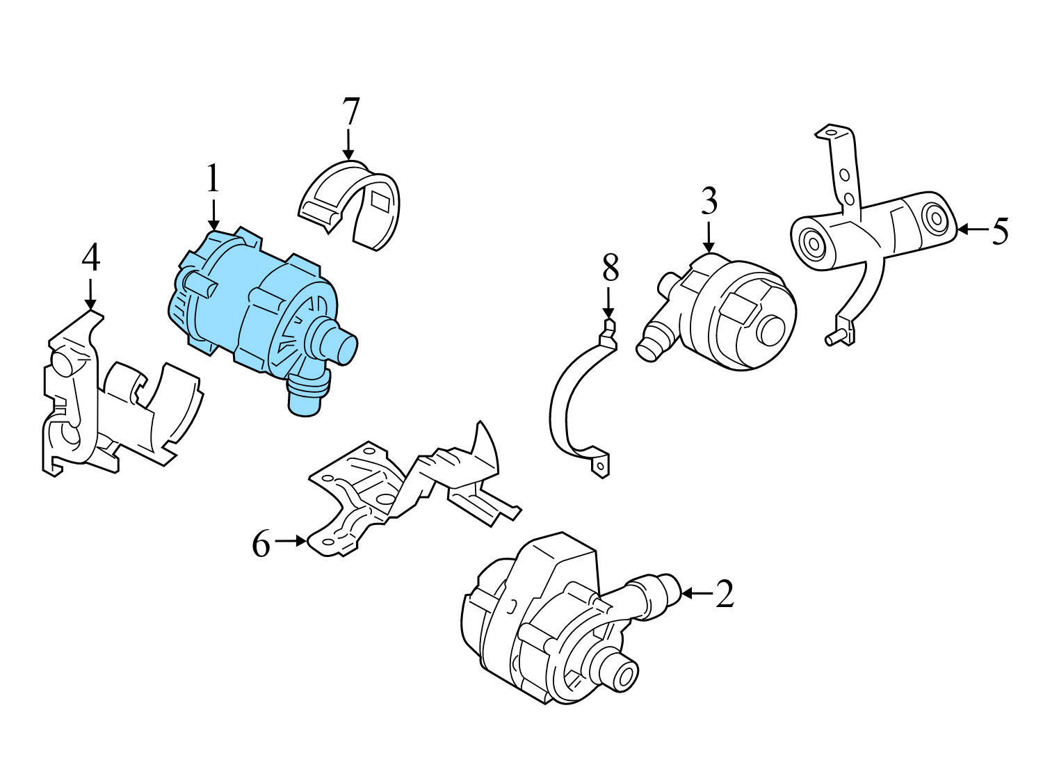 メル58686様 BMW Auxiliary Coolant / Water Pump 11518638238