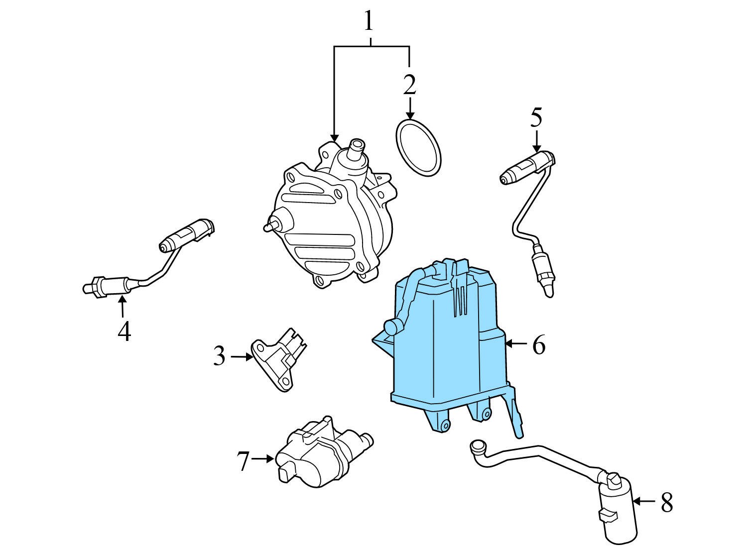 BMW Fuel Evap Charcoal Canister (X5, X6) 16117164407 