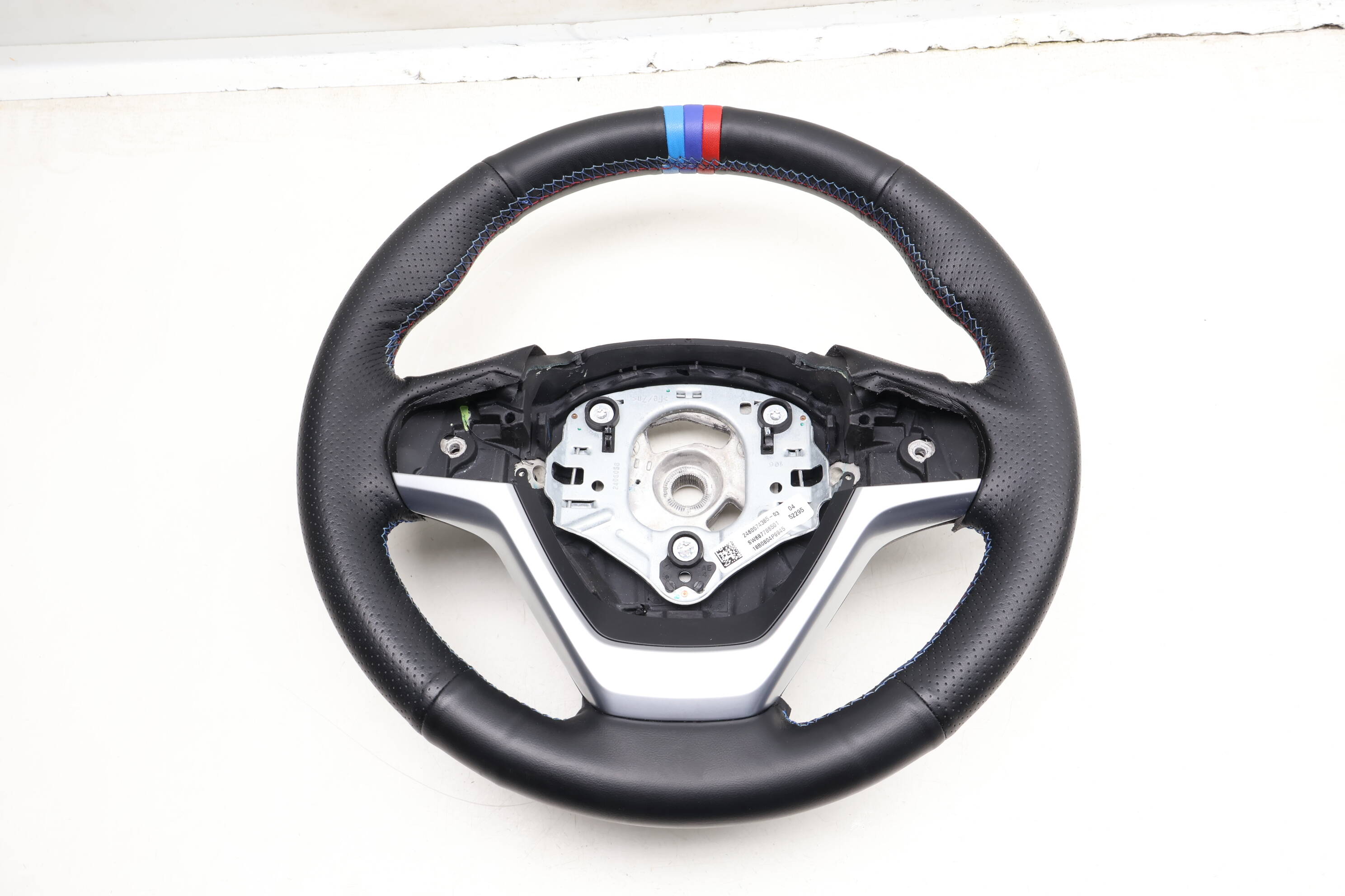 3-Spoke Leather Sport Steering Wheel 32306877872