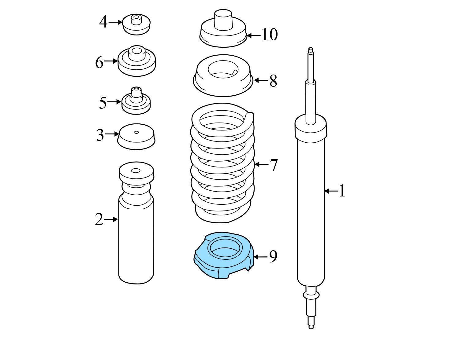 ♡e♡ BMW Rear Lower Spring Pad 33536764420
