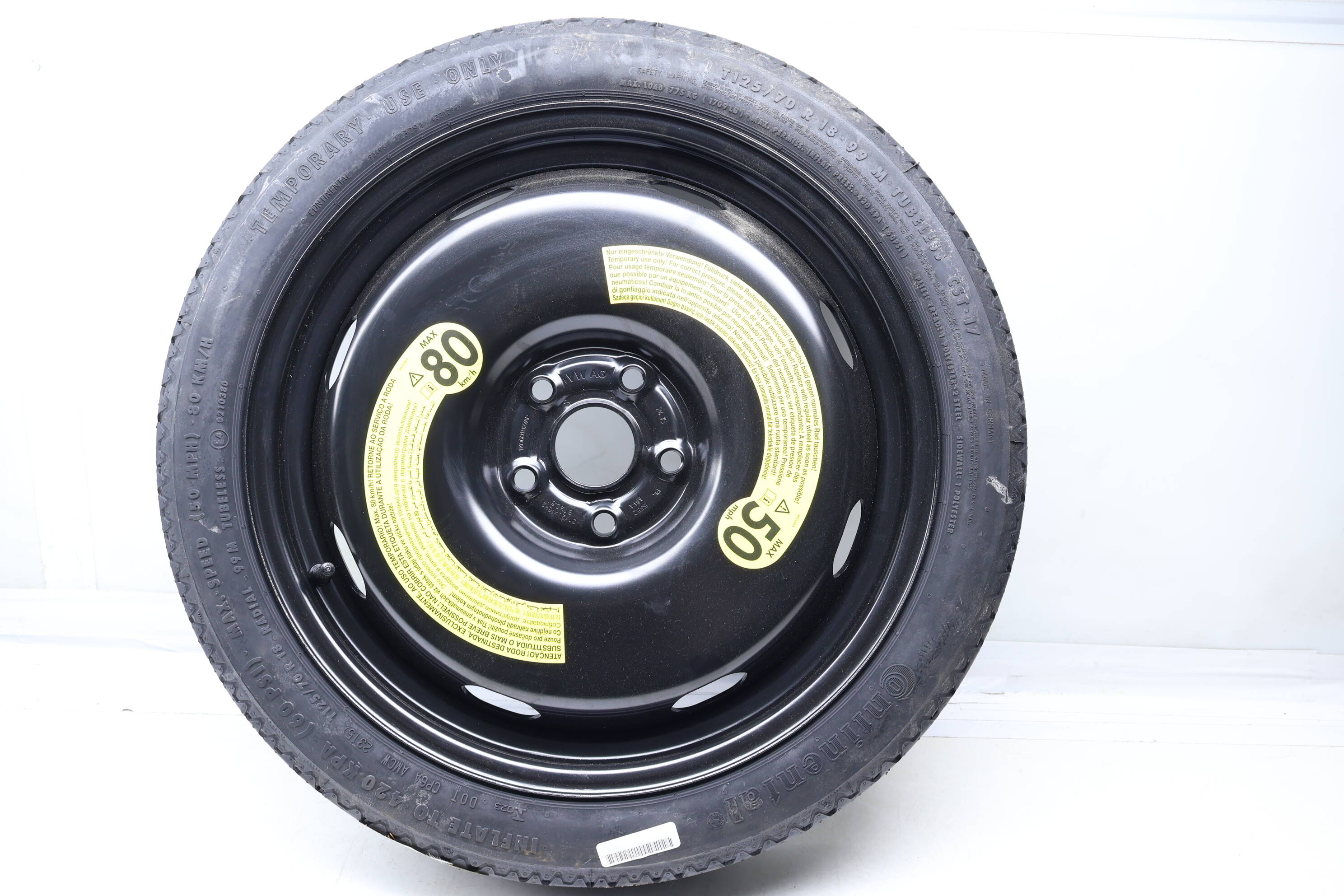 18" Inch Compact Spare Tire / Wheel 1K0601027AP