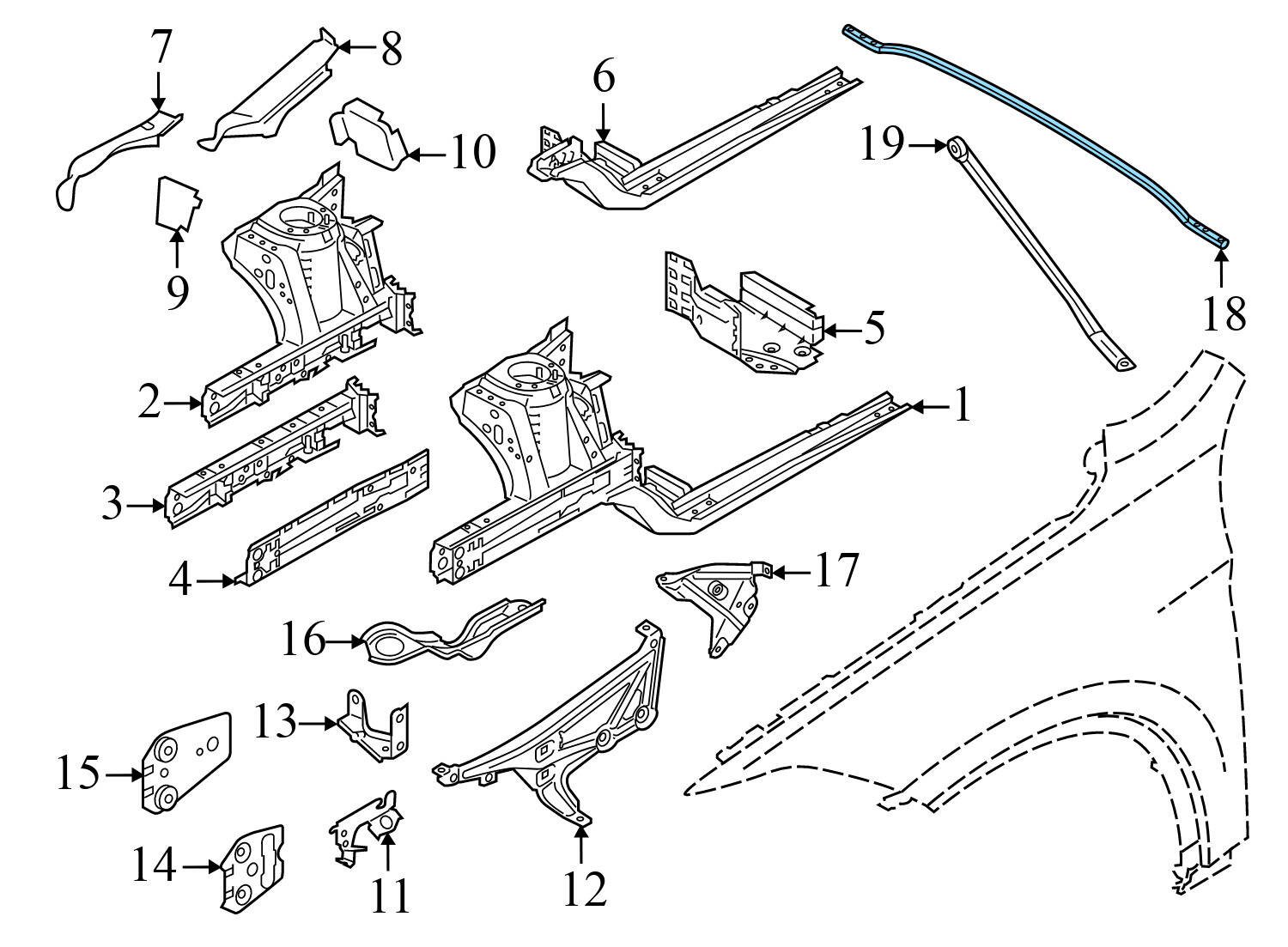 BMW Front Strut Tower Brace (X1, X2) 51617414178