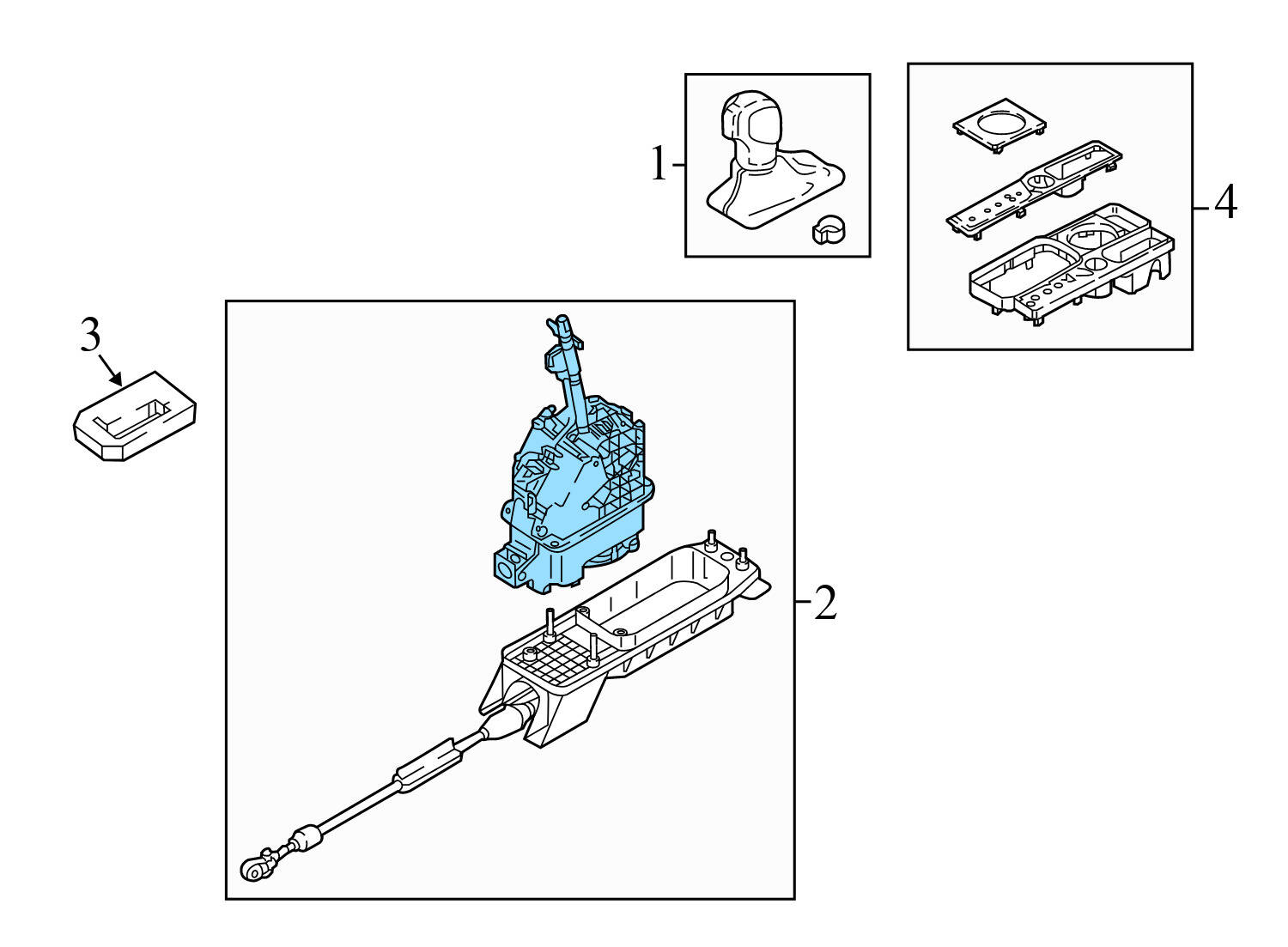 VW Automatic Shift / Shifter Assembly 3QF713025K