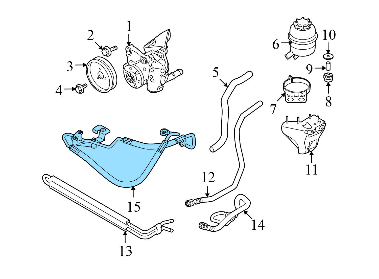 BMW Power Steering Hose / Line / Pipe 32416784347